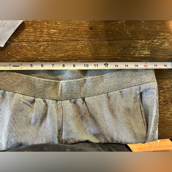 J Jill linen blend striped pull on pants Med tall beach coastal summer casual - Picture 7 of 8